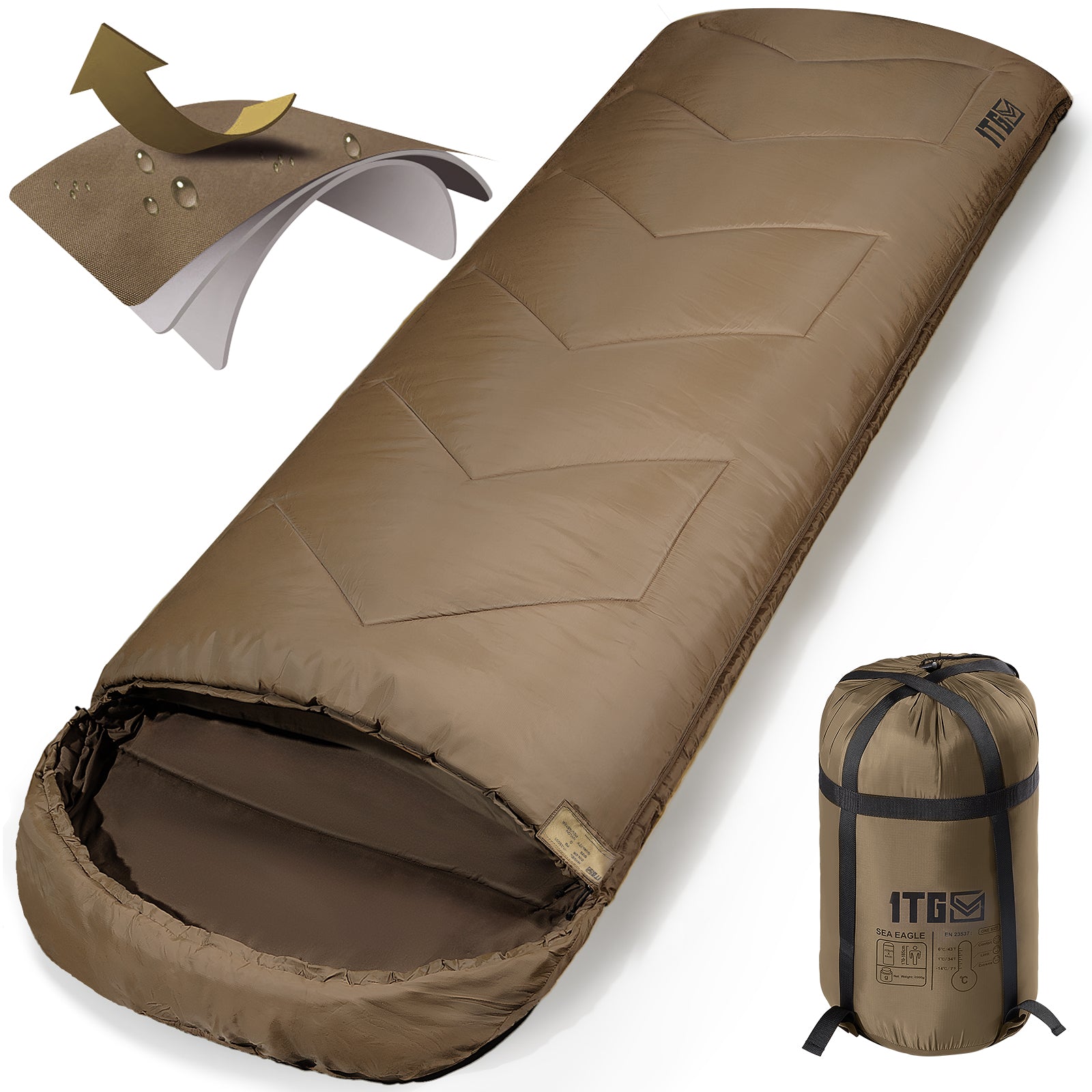 1TG Owl Sleeping Bag (230gsm) | Lightweight Comfort & Multi-Season Use