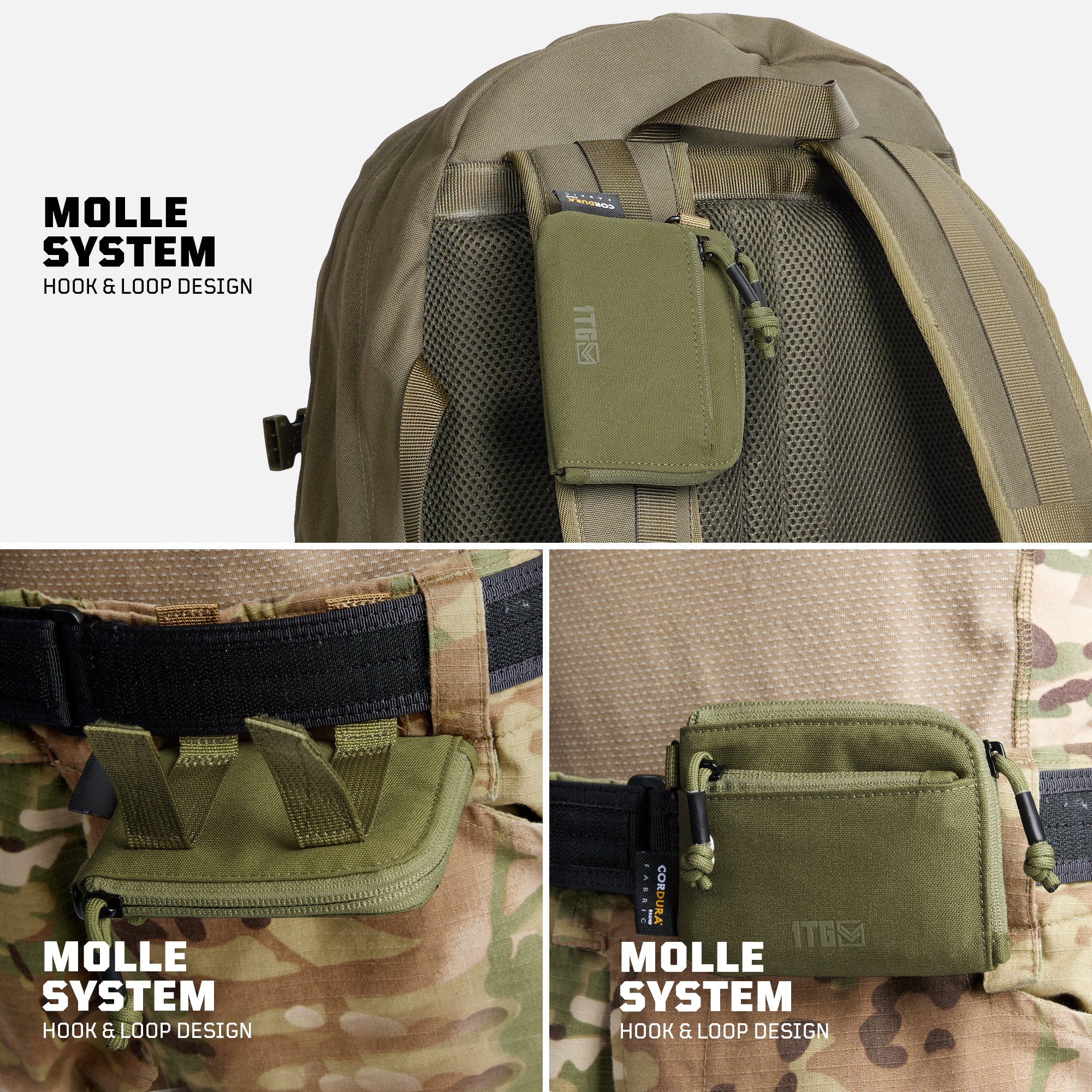 1TG EDC Coin Pouch Minimalist Wallet | With Belt clip & 500D CORDURA