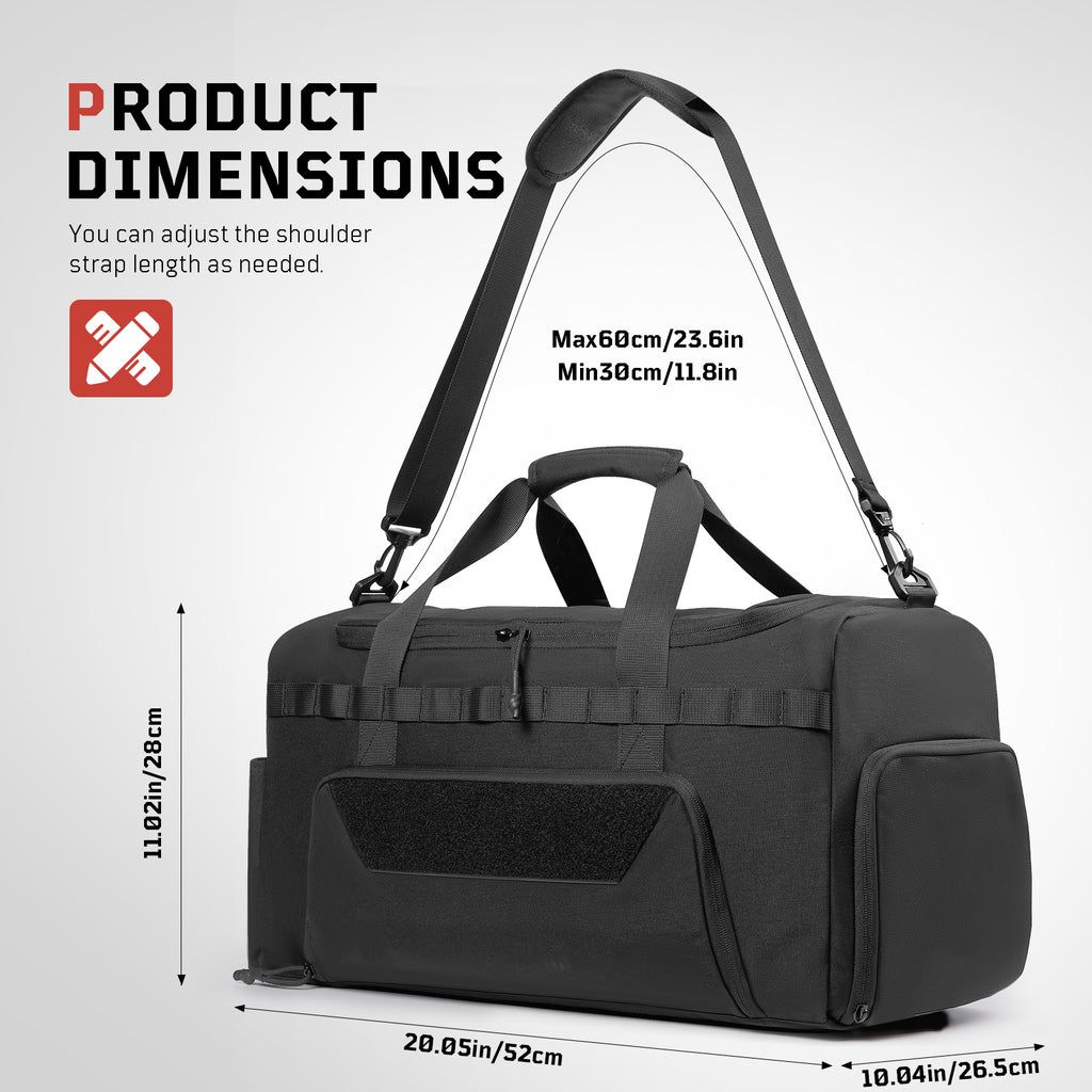 1TG Unisex Gym Bag For Travel  |  With Shoe Compartment&Adjustable straps