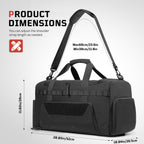 1TG Unisex Gym Bag For Travel  |  With Shoe Compartment&Adjustable straps