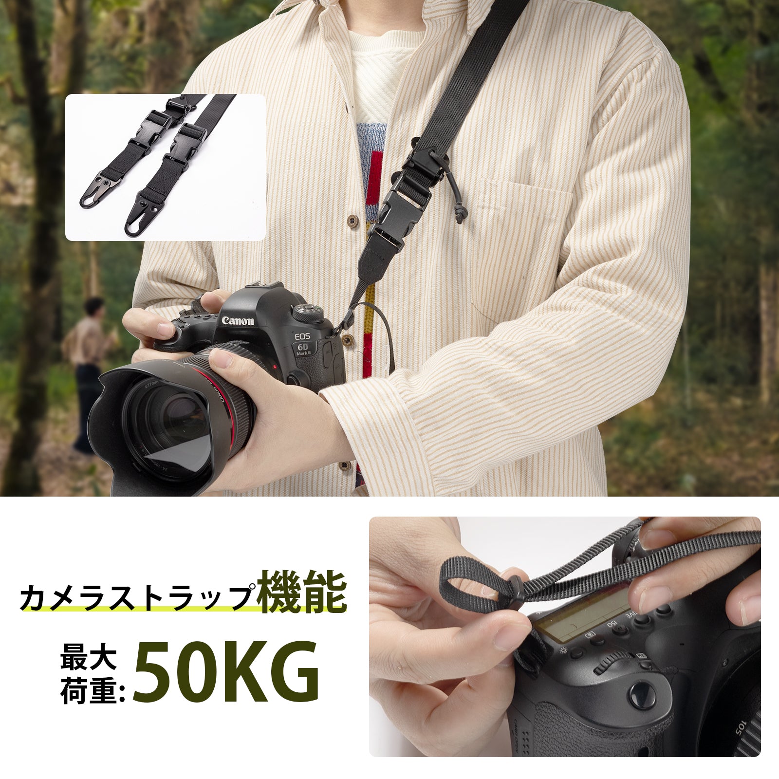 1TG 2-Point Camera strap 03丨 With shoulder pads&Quick-Adjust