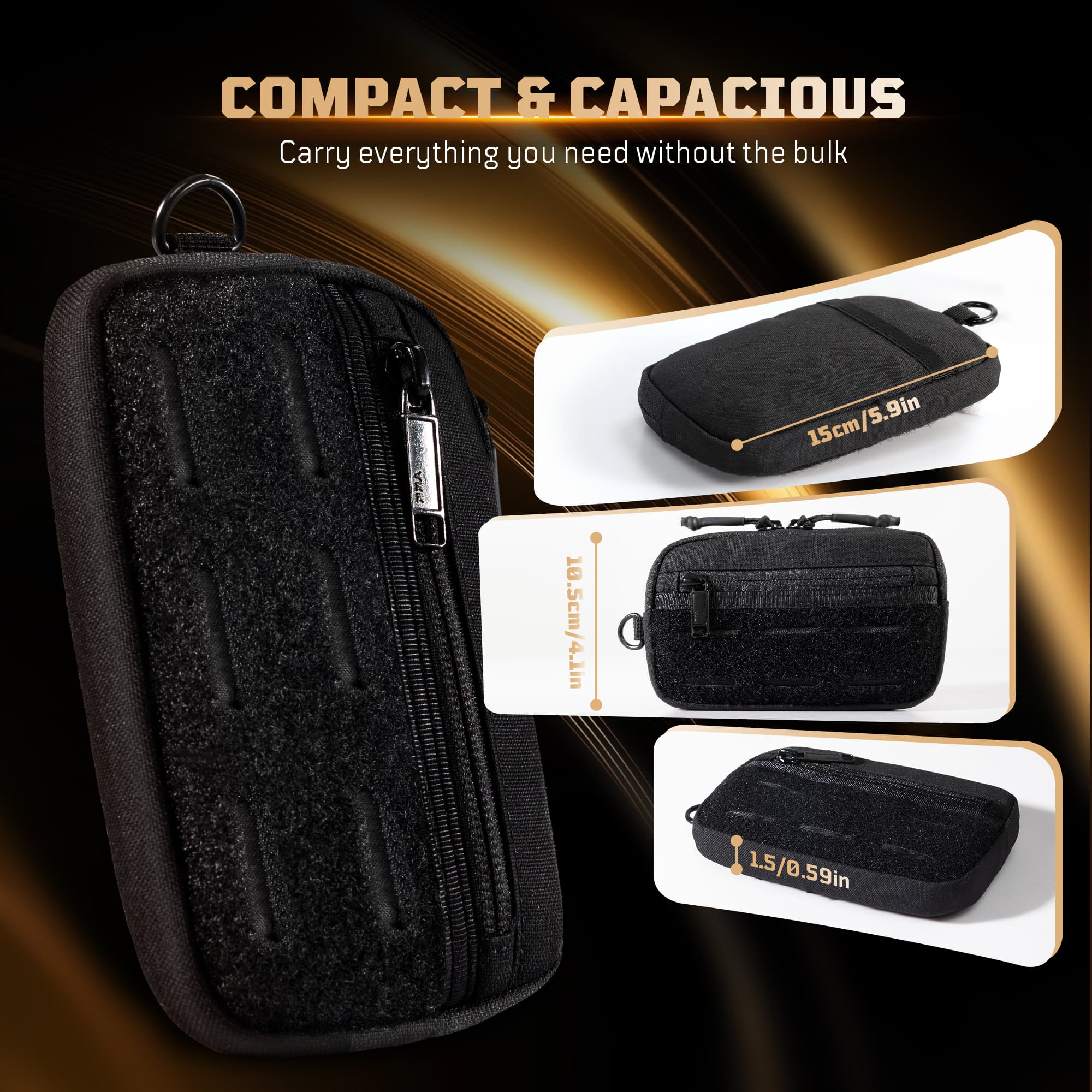 1TG Card & Coin Purse | 500D Nylon, RFID Blocking, MOLLE & AirTag Slot