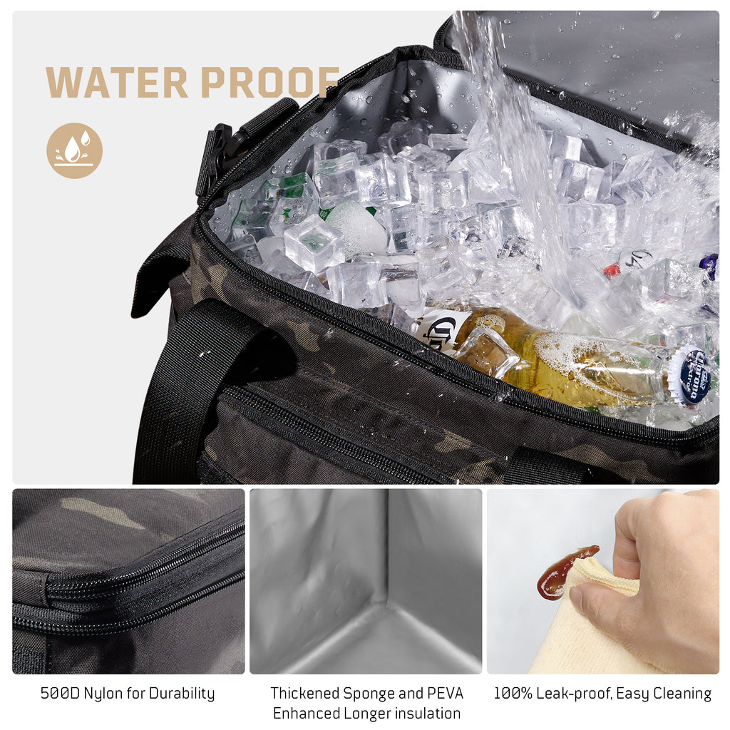 1TG Insulated Reusable Lunch Bag | Expandable from 18L to 24L, Double-Layer Design & Leak-Proof
