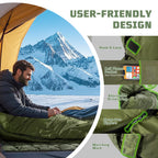1TG Sea Eagle Sleeping Bag 丨EN Certified & Enhanced Warmth/ Cold-Weather Comfort