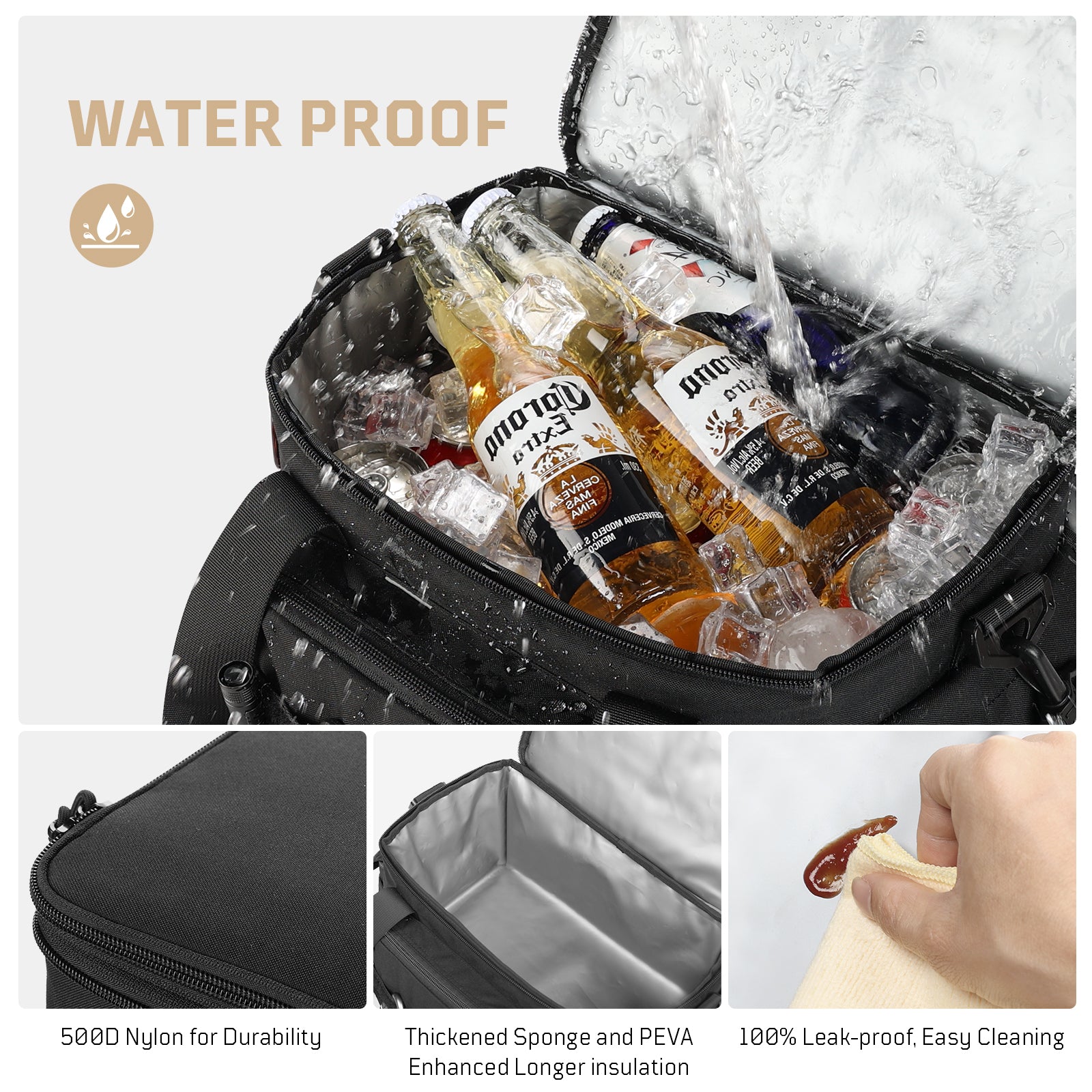 1TG Insulated Reusable Lunch Bag | Expandable from 18L to 24L, Double-Layer Design & Leak-Proof