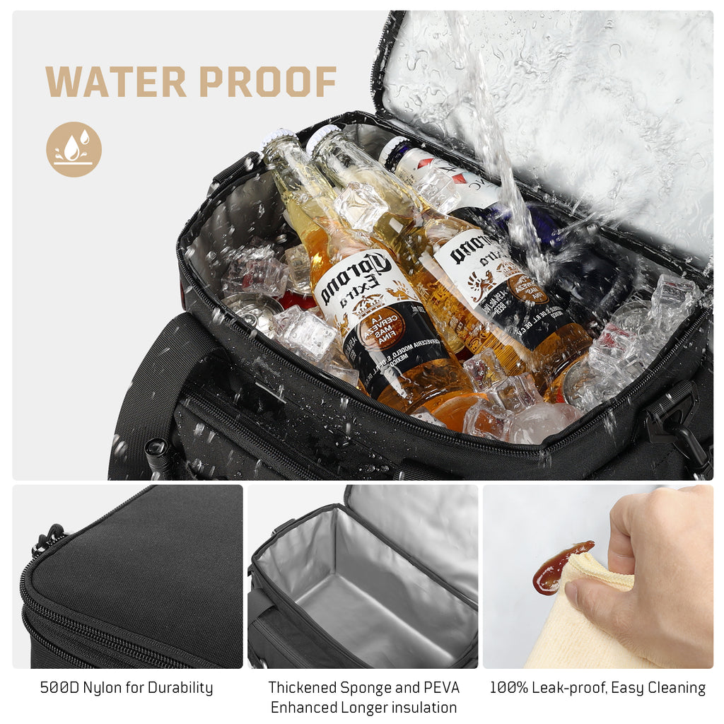1TG Insulated Reusable Lunch Bag | Expandable from 18L to 24L, Double-Layer Design & Leak-Proof