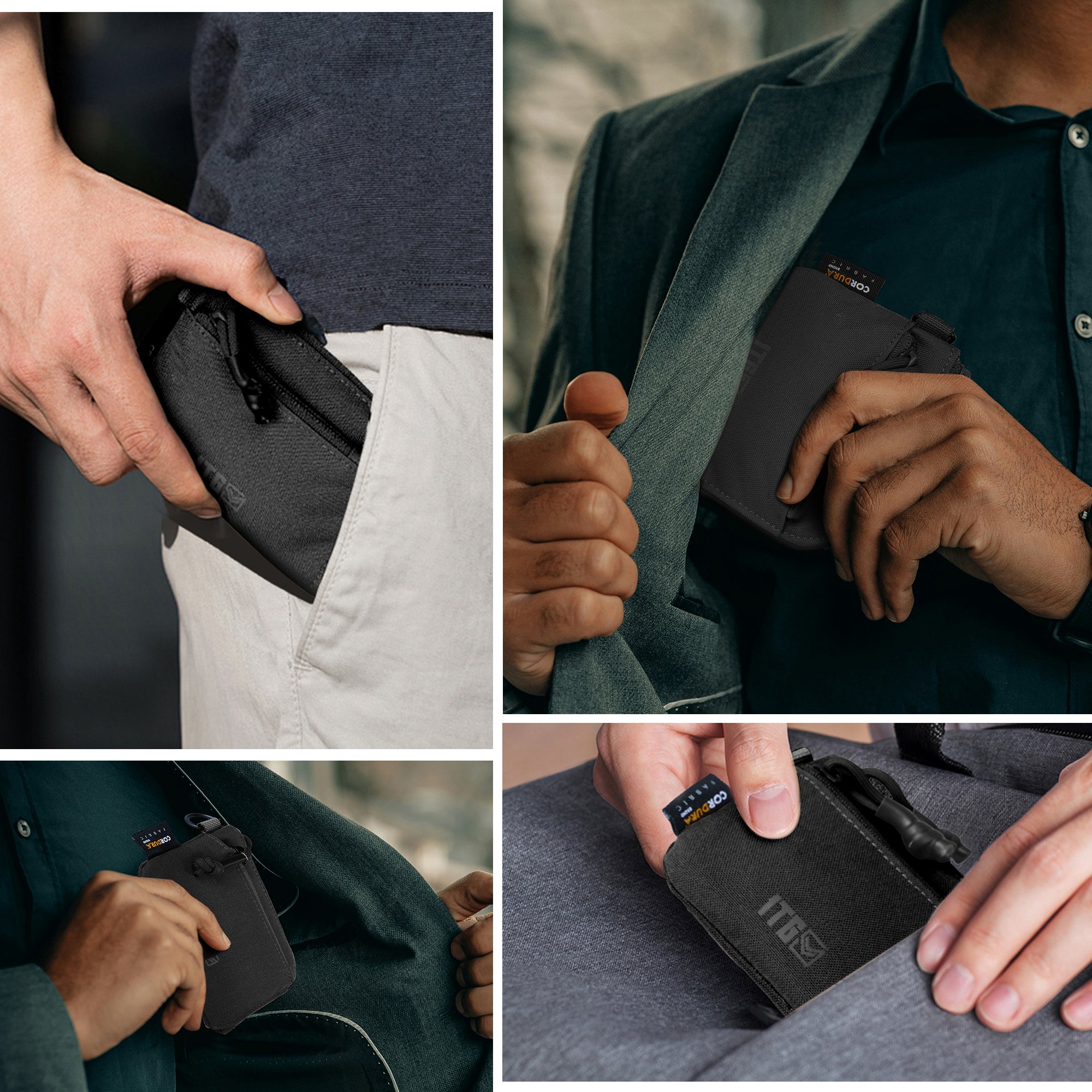 1TG EDC Coin Pouch Minimalist Wallet | With Belt clip & 500D CORDURA
