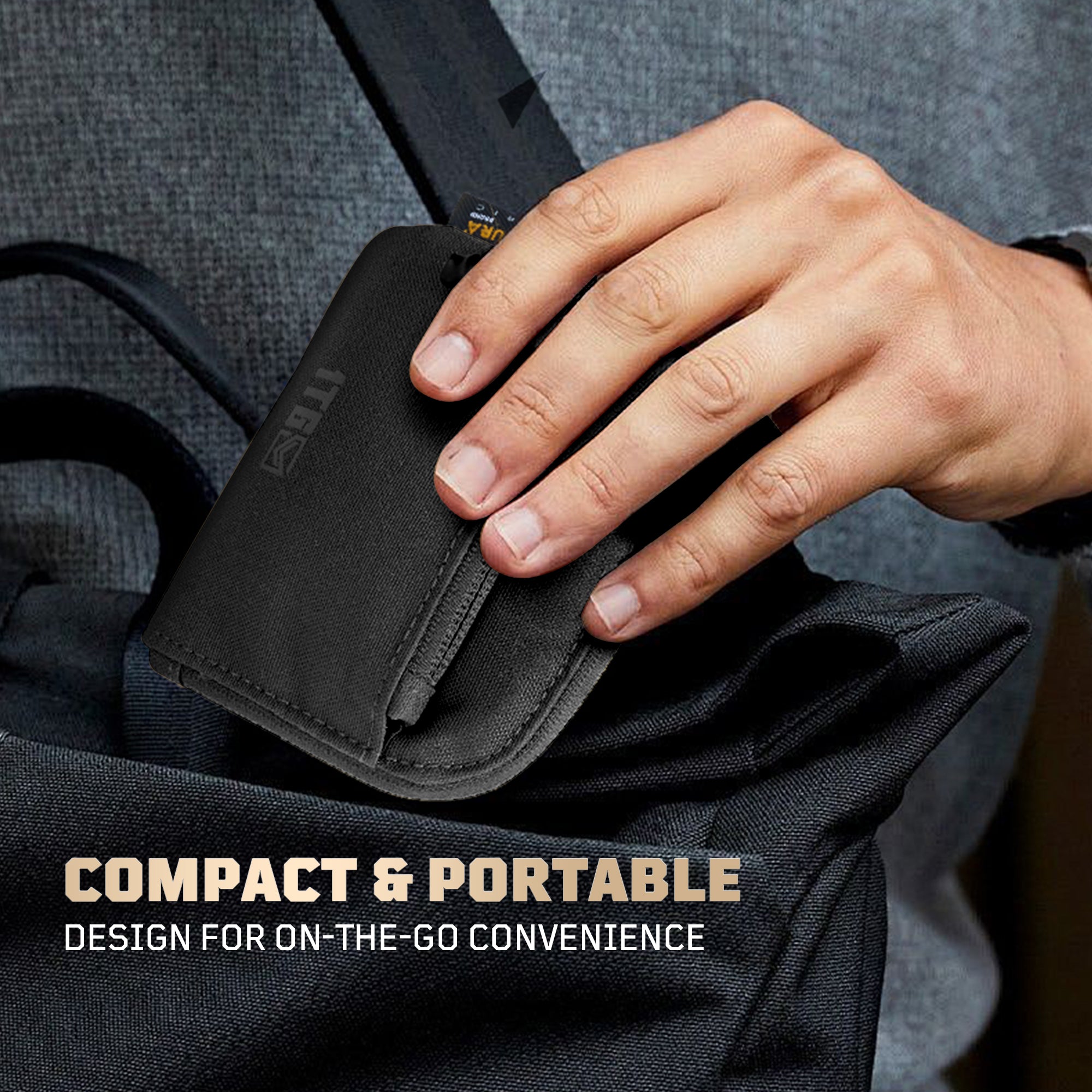 1TG EDC Coin Pouch Minimalist Wallet | With Belt clip & 500D CORDURA