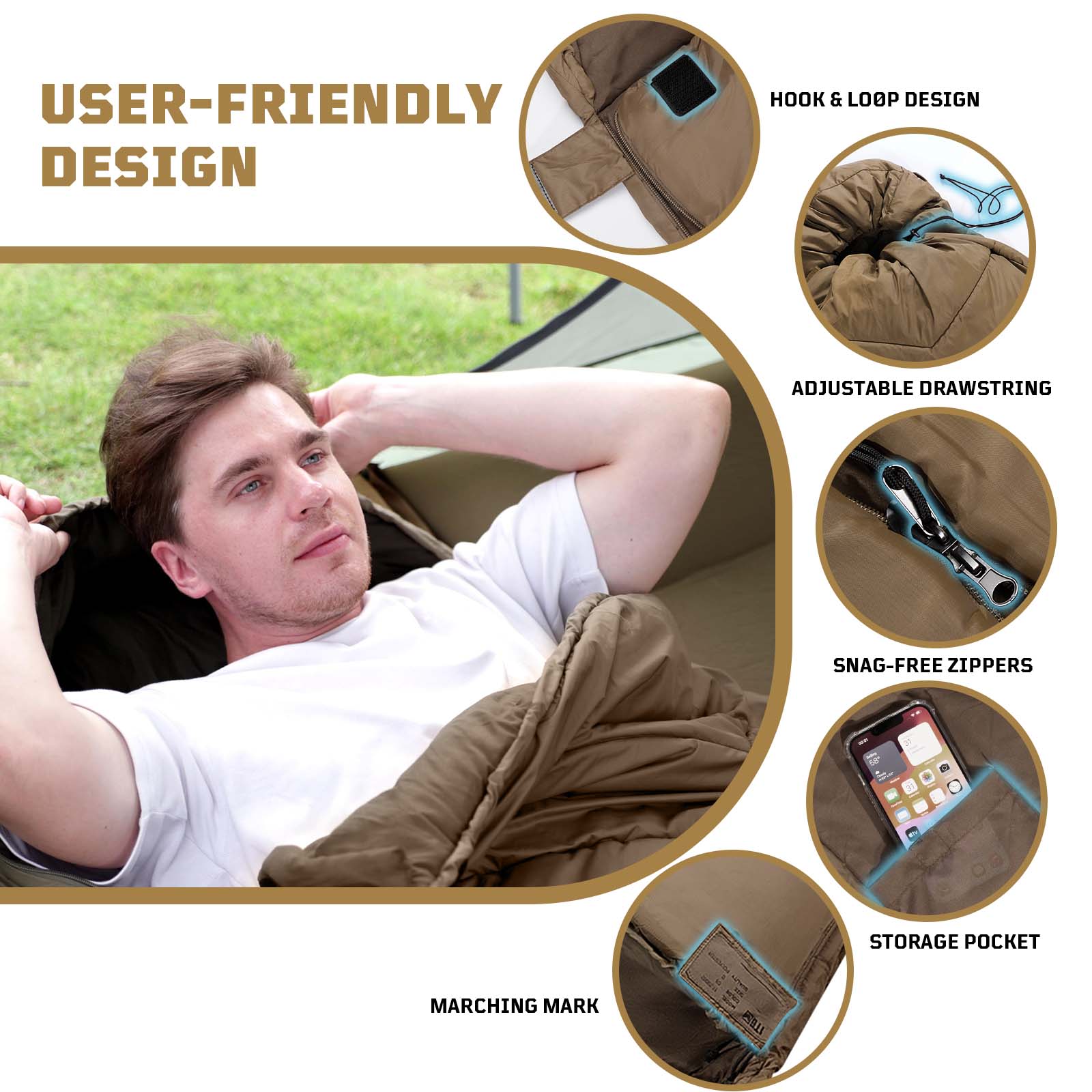 1TG Owl Sleeping Bag (230gsm) | Lightweight Comfort & Multi-Season Use