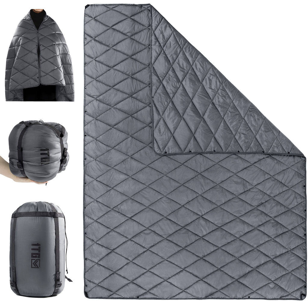 1TG 3M Thinsulate  380T Camping Blanket | With Snap Buttons & Water resistant