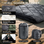 1TG 3M Thinsulate  380T Camping Blanket | With Snap Buttons & Water resistant