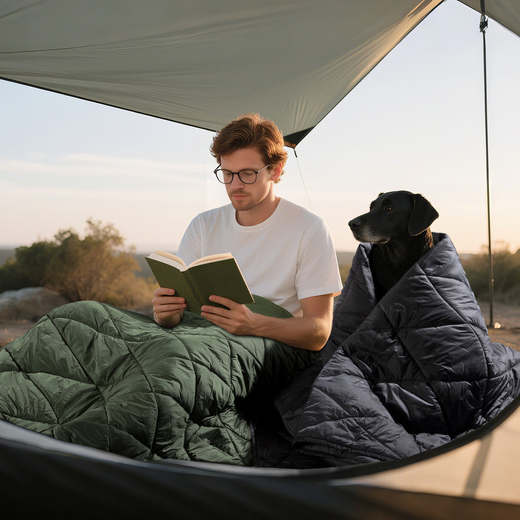 1TG 3M Thinsulate  380T Camping Blanket | With Snap Buttons & Water resistant