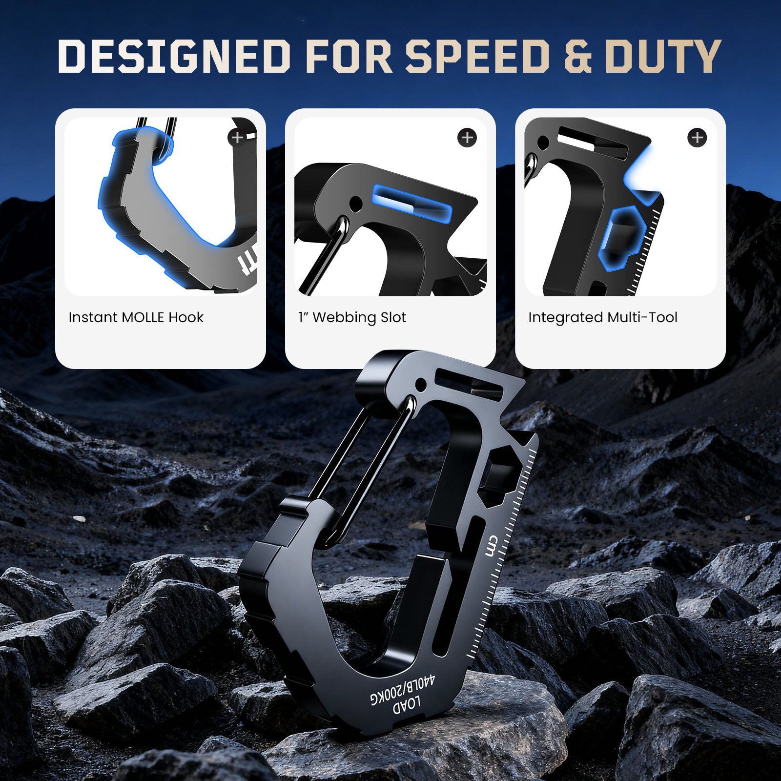 1TG Multi-functional Heavy Duty Carabiner