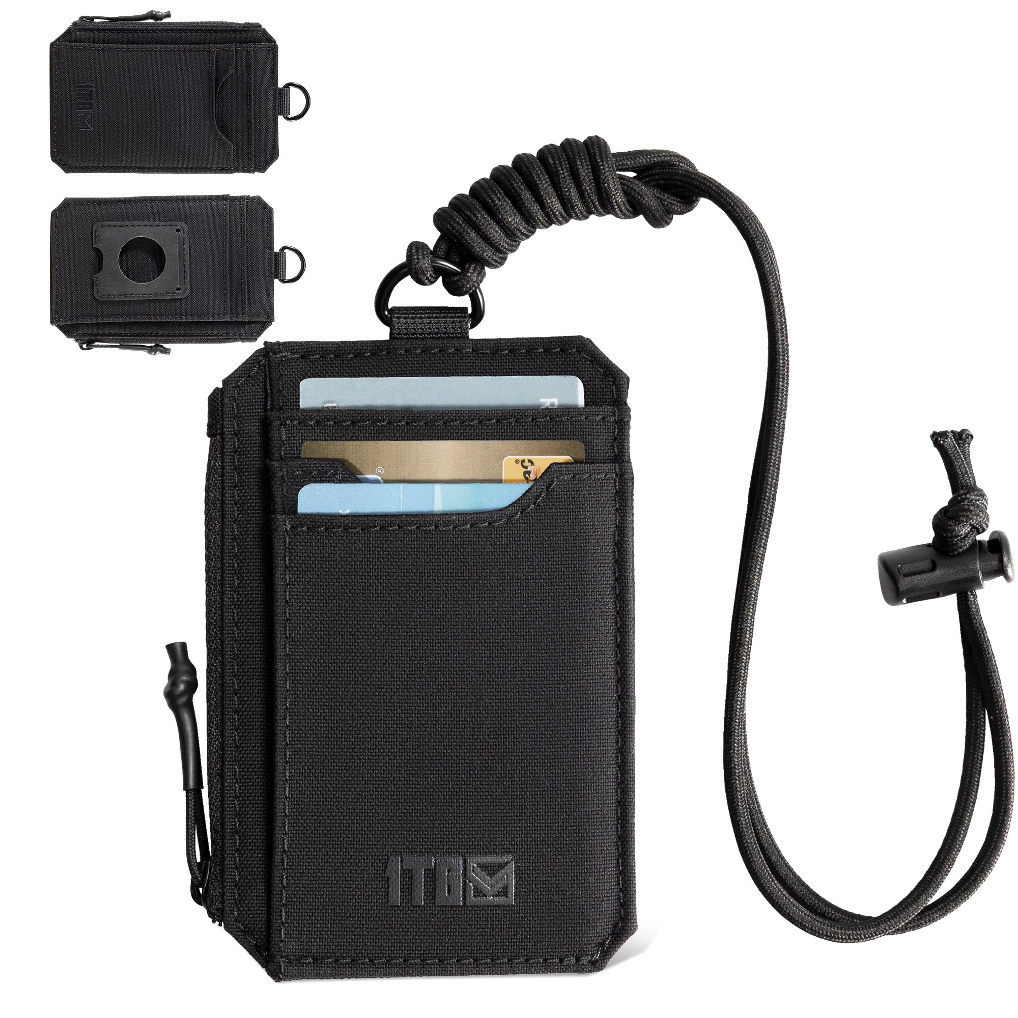 1TG Men's Slim Wallet | 500D Nylon, RFID Blocking & AirTag Slot
