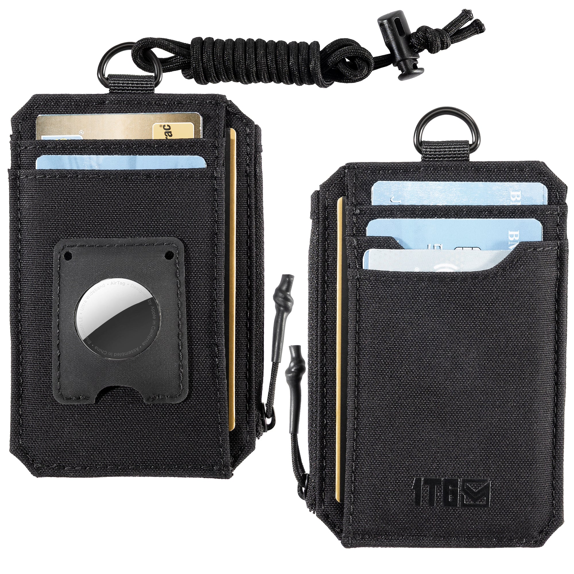 1TG Men's Slim Wallet | 500D Nylon, RFID Blocking & AirTag Slot