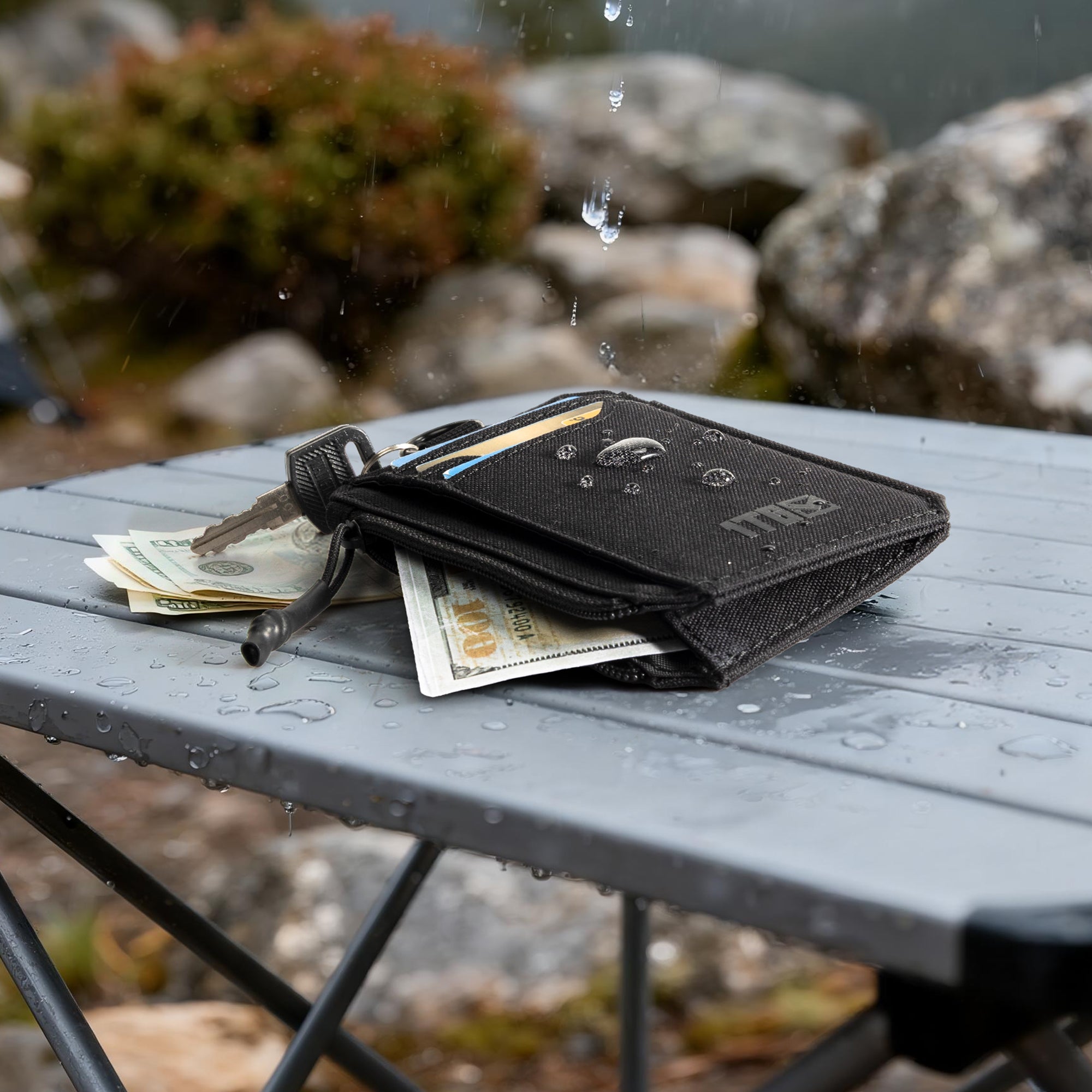 1TG Men's Slim Wallet | 500D Nylon, RFID Blocking & AirTag Slot