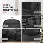 1TG Large Capacity Travel Toiletry Bag丨With Hanging Hook& Wet Pocket