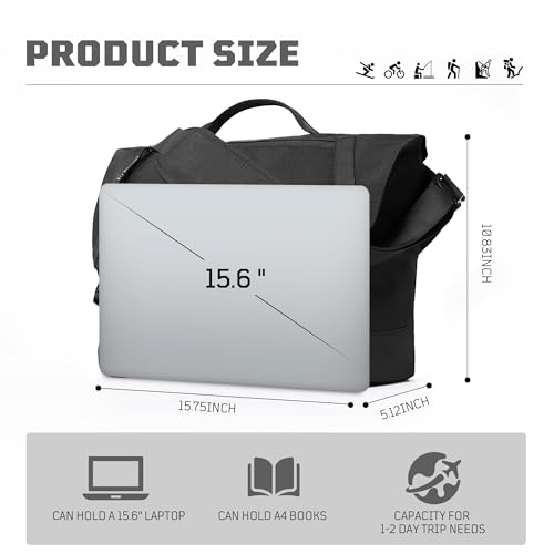1TG Fashion  Messenger Bag 丨Large Capacity & Adjustable Straps For 15.6" laptops