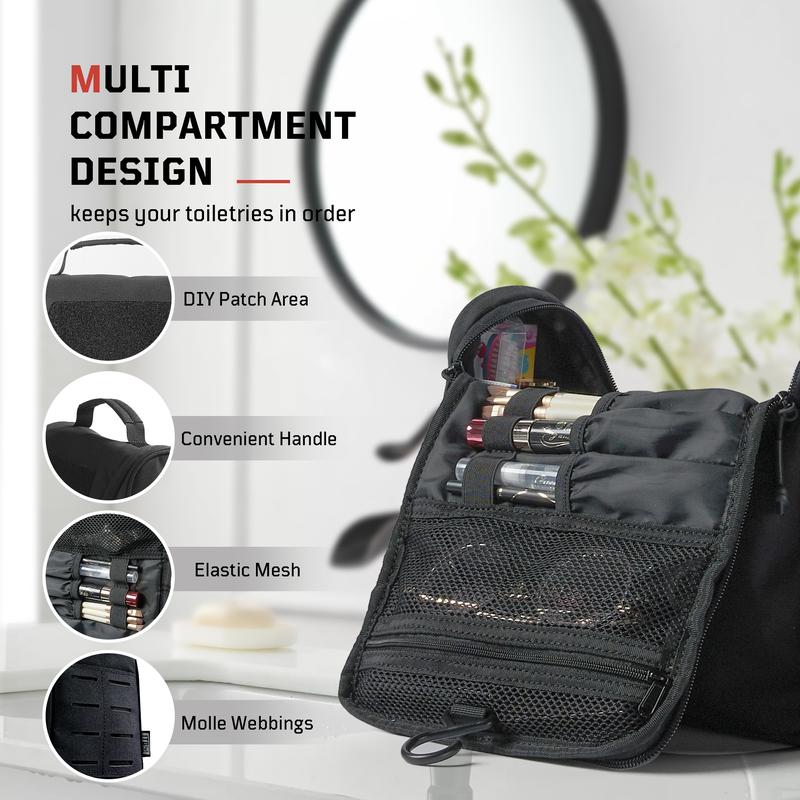 1TG Large Capacity Travel Toiletry Bag丨With Hanging Hook& Wet Pocket