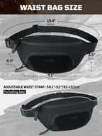 1TG Unisex Waist Bag 02丨Convertible Waist Bag &  Adjustable waist 36.1"-52"