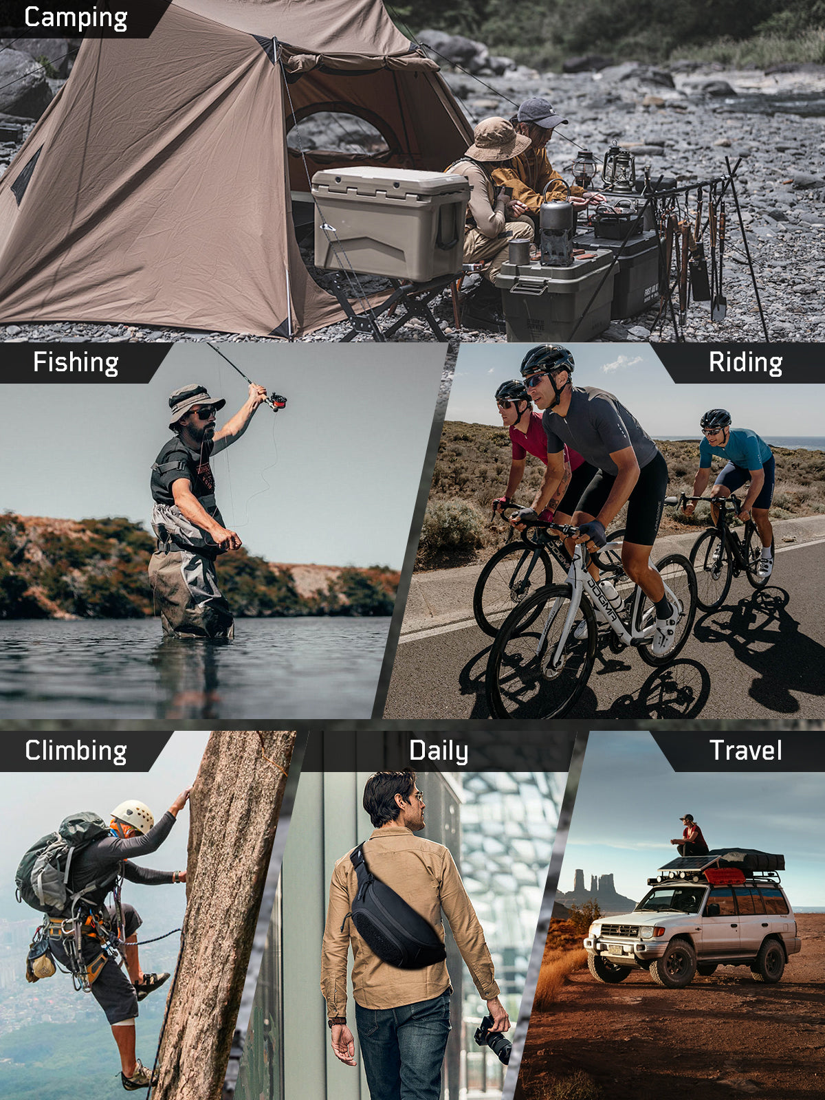 1TG Unisex Waist Bag 02丨Convertible Waist Bag &  Adjustable waist 36.1"-52"