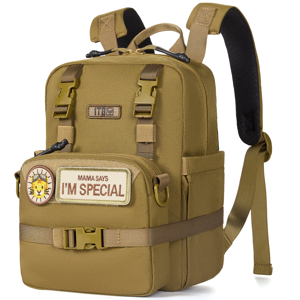 1TG Multi-Functional Kids Backpack 丨 with Patch&Modular Design (Ages 3-6)