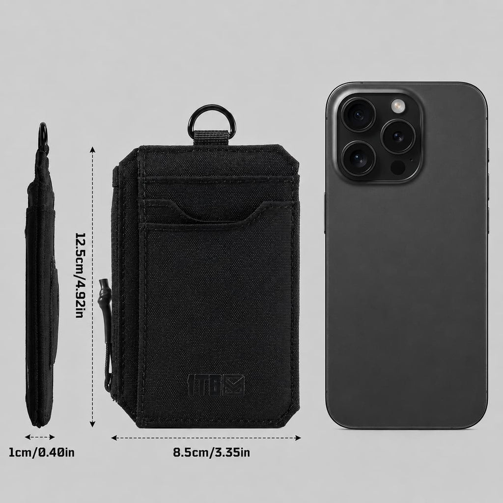 1TG Men's Slim Wallet | 500D Nylon, RFID Blocking & AirTag Slot