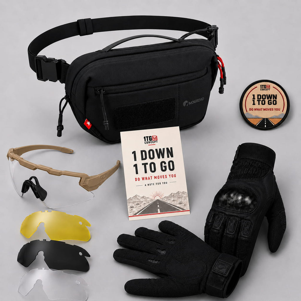 1TG Ride Ready Dad Box | Scorpion Magnetic Sling Bag + Training Gloves + Riding Goggles + Badge+ Handwritten Card