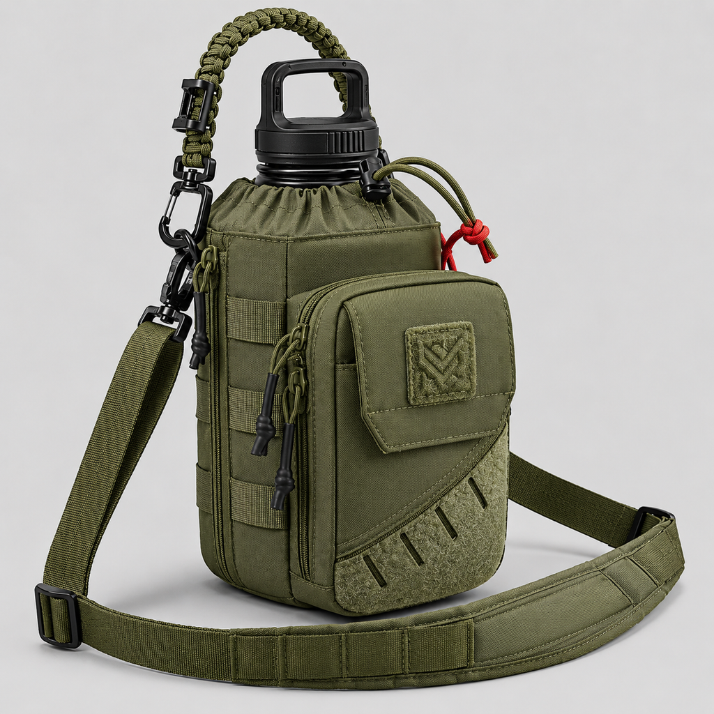 1TG  Magnetic Gym Water Bottle Bag 丨With Phone Pockets&Adjustable straps,Expandable 32-64oz