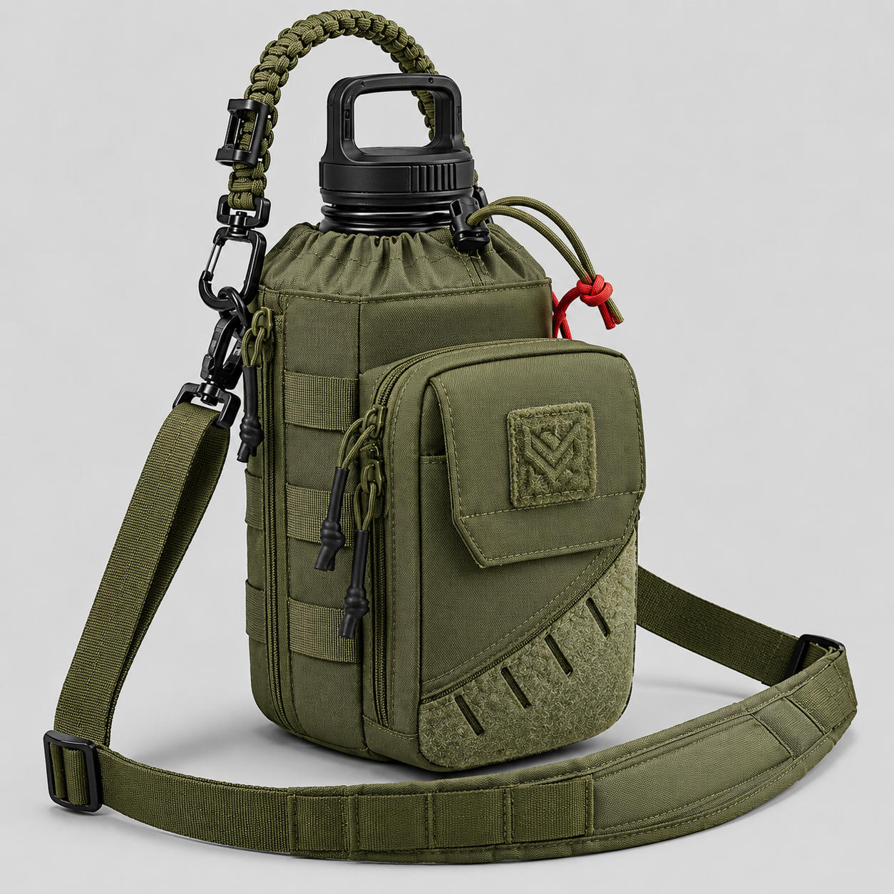1TG  Magnetic Gym Water Bottle Bag 丨With Phone Pockets&Adjustable straps,Expandable 32-64oz