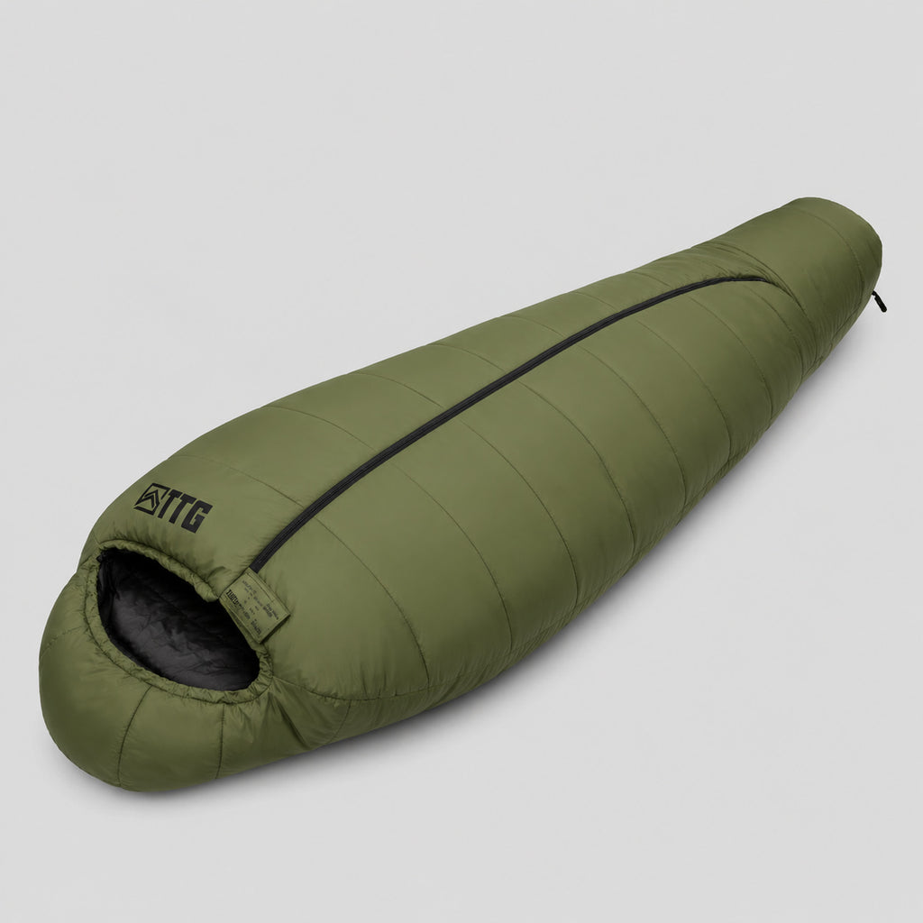1TG Four-Season Mummy Sleeping Bag |  Diagonal Zipper&Suitable for 25-36℉