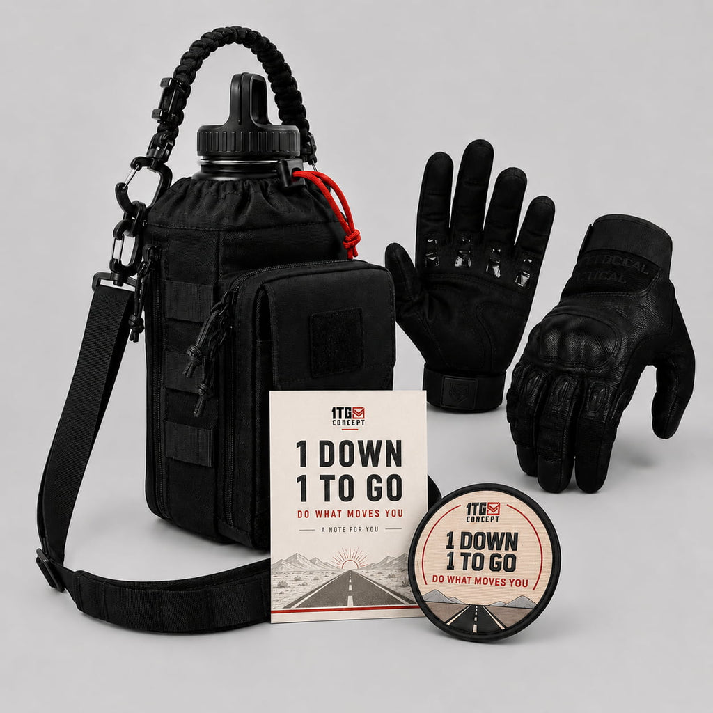 1TG Active Dad Gift Box |  Magnetic Water Bottle Bag + Training Gloves + Badge + Handwritten Card