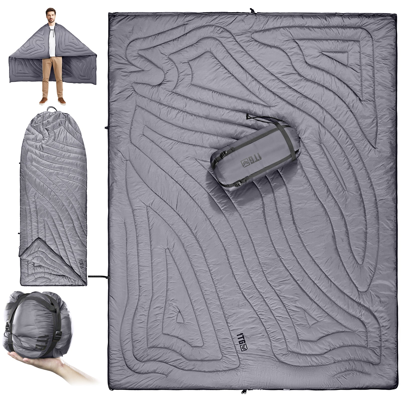 1TG 3M Thinsulate KL150 Camping Blanket 丨With Ykk zipper & Water resistant