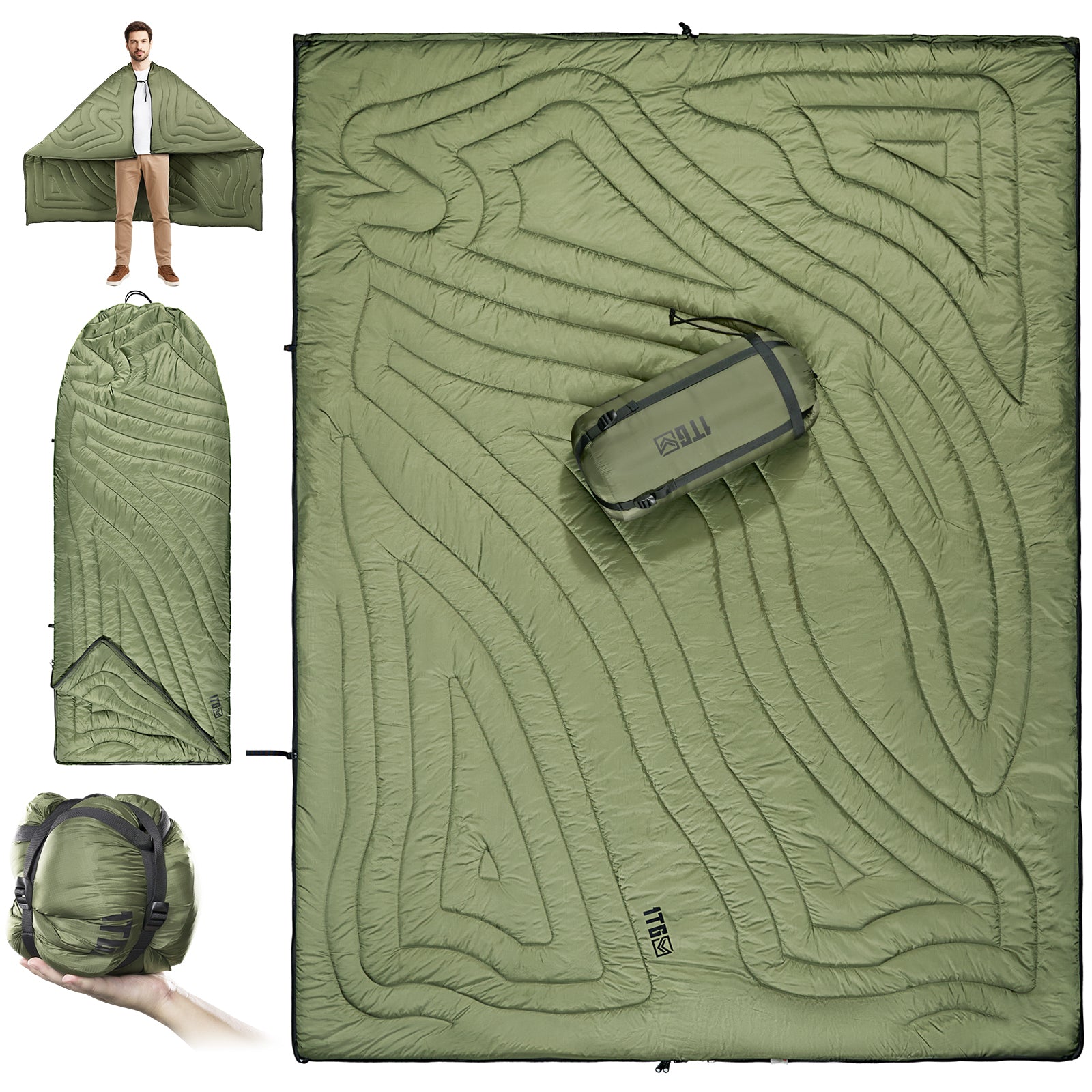 1TG 3M Thinsulate KL150 Camping Blanket 丨With Ykk zipper & Water resistant