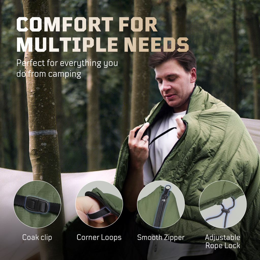 1TG 3M Thinsulate KL150 Camping Blanket 丨With Ykk zipper & Water resistant