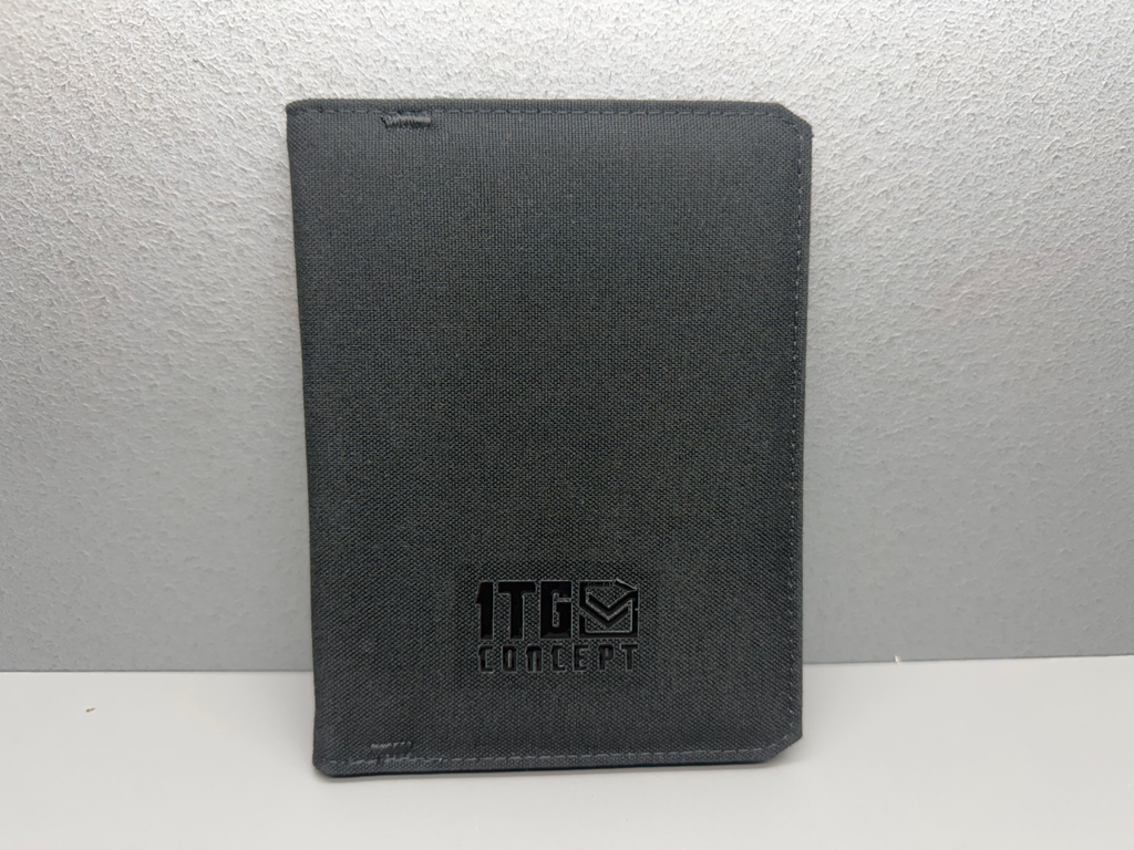 1TG CONCEPT RFID Passport Wallet with Built-in Apple Find My Tracker | Waterproof Jacquard Nylon | Travel Document Organizer