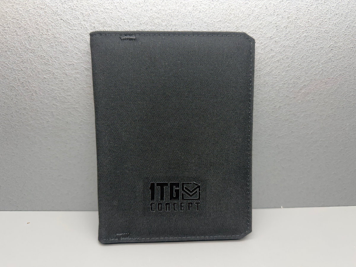 1TG CONCEPT RFID Passport Wallet with Built-in Apple Find My Tracker | Waterproof Jacquard Nylon | Travel Document Organizer