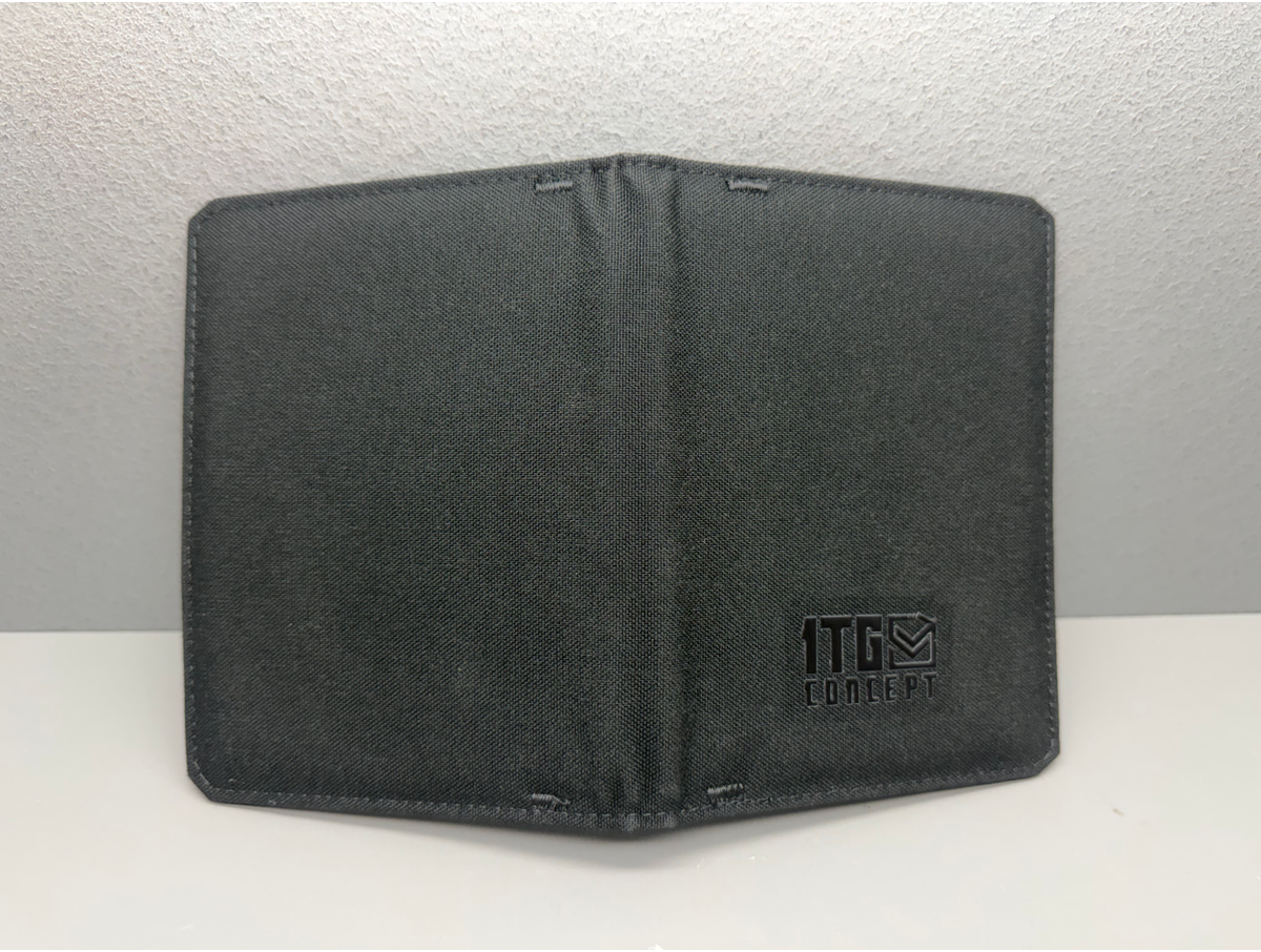 1TG CONCEPT RFID Passport Wallet with Built-in Apple Find My Tracker | Waterproof Jacquard Nylon | Travel Document Organizer