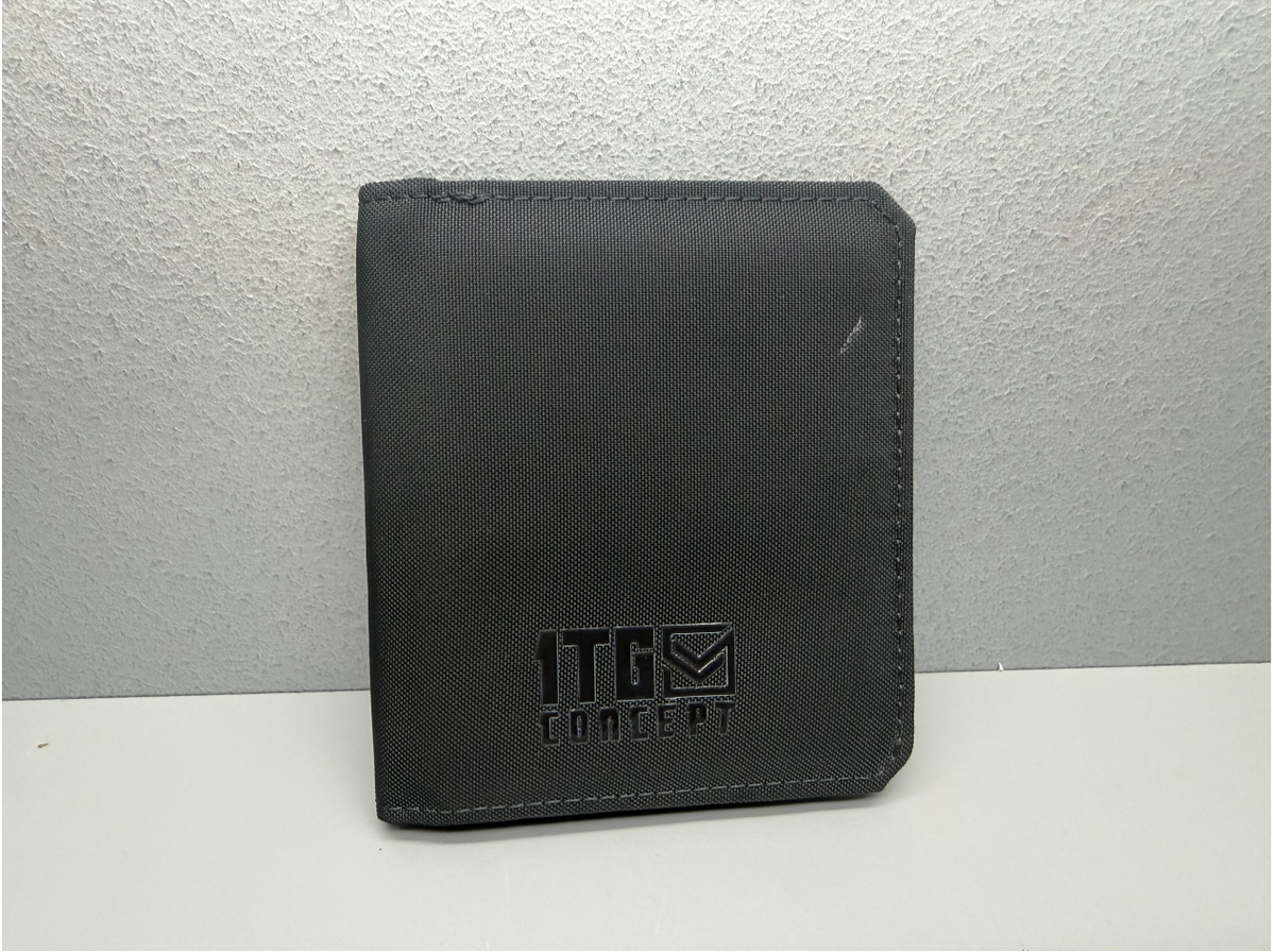 1TG CONCEPT EDC Slim Wallet | Hidden Apple Find My Slot, RFID Blocking & Quick-Pull Card Access | Waterproof Jacquard Nylon