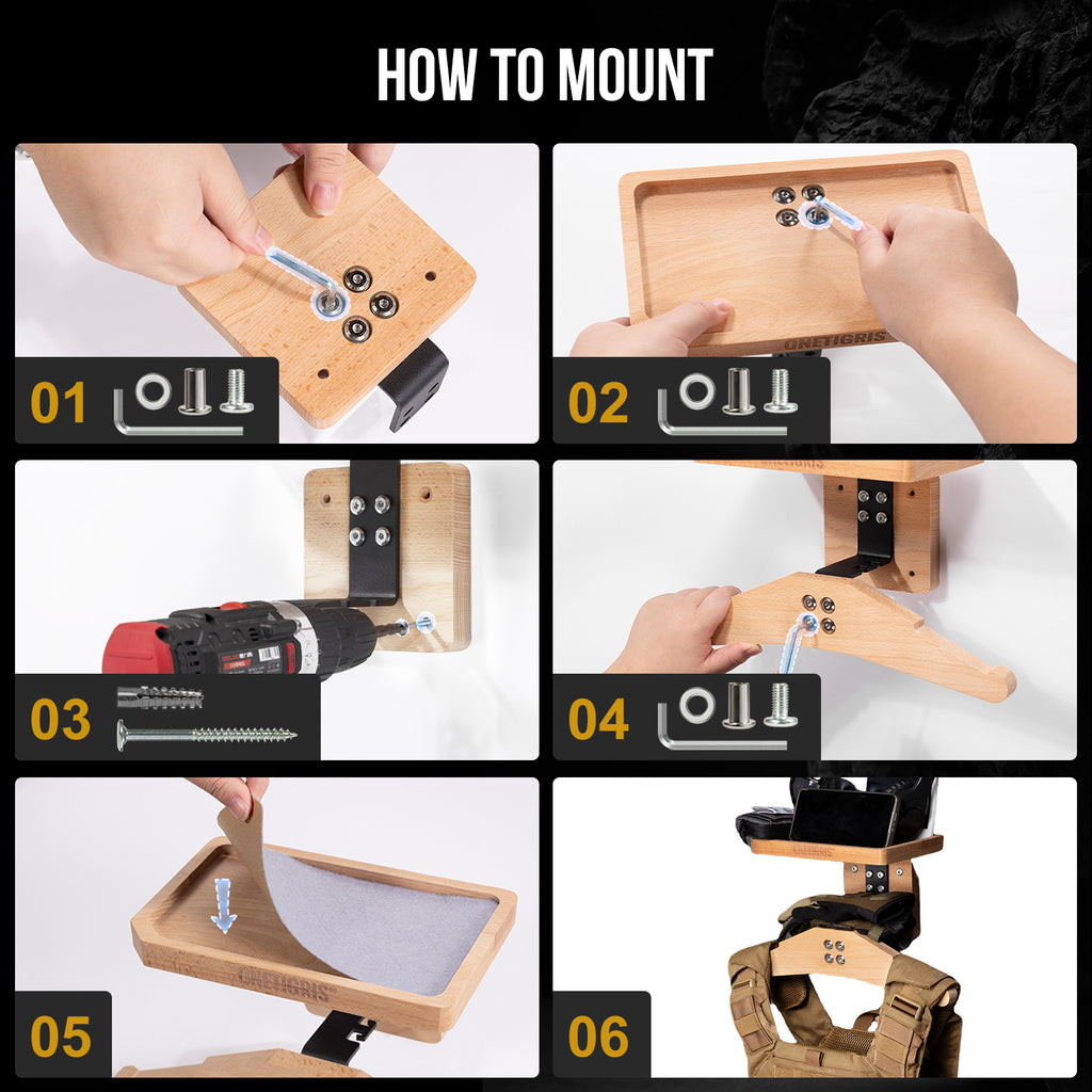 1TG Wall Mount 09 | With Shelf & Total Load Capacity 24kg