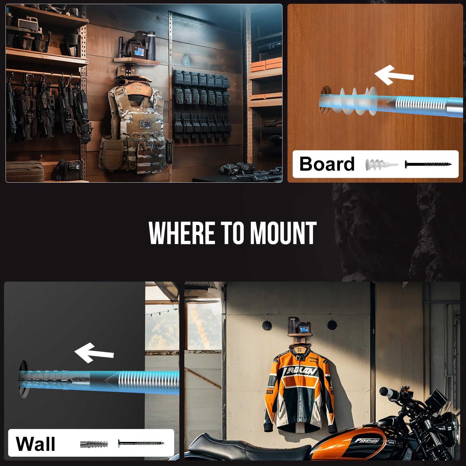 1TG Wall Mount 09 | With Shelf & Total Load Capacity 24kg