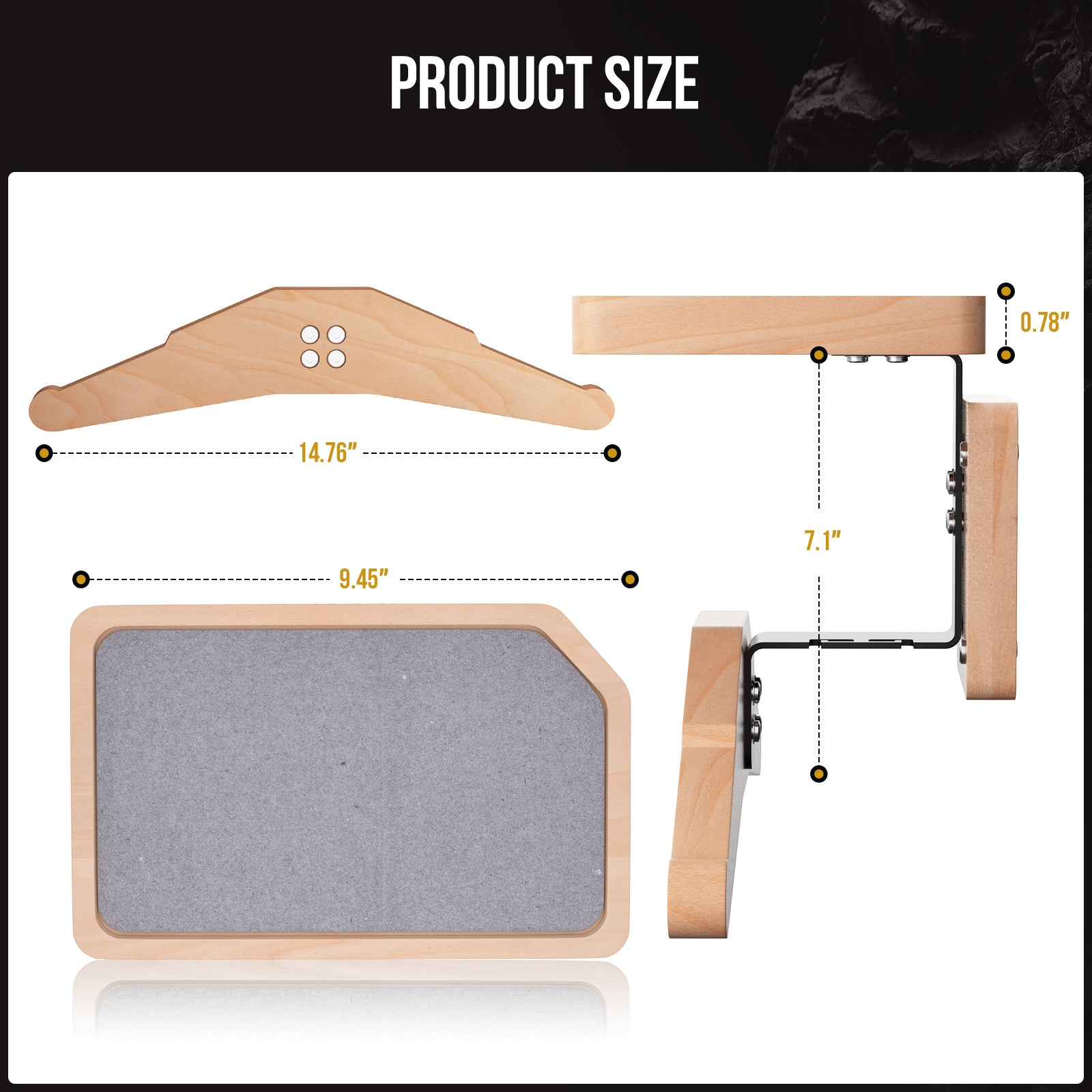 1TG Wall Mount 09 | With Shelf & Total Load Capacity 24kg