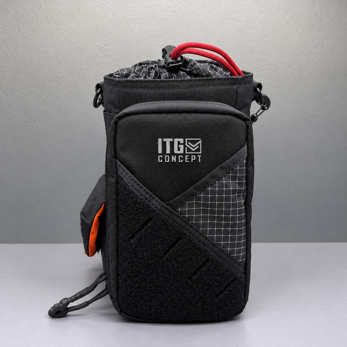 1TG CONCEPT Gym Water Bottle Bag | Expandable 32–64oz, Phone Pocket & Adjustable Strap