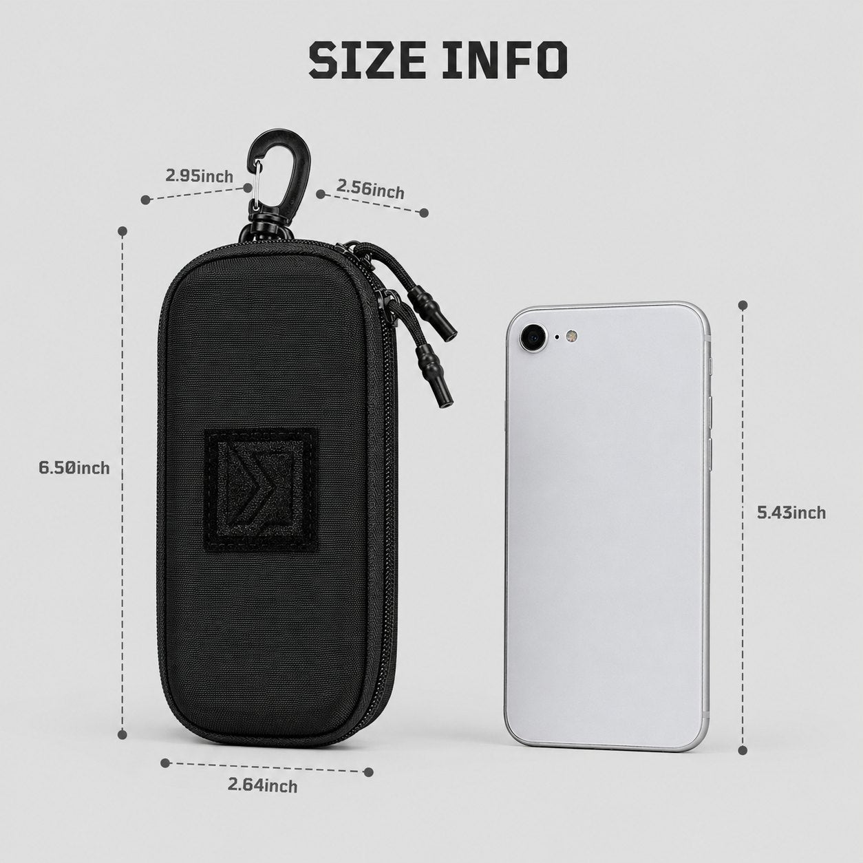 Hard Shell Glasses Case J03 | Diagonal Opening & MOLLE Attachment
