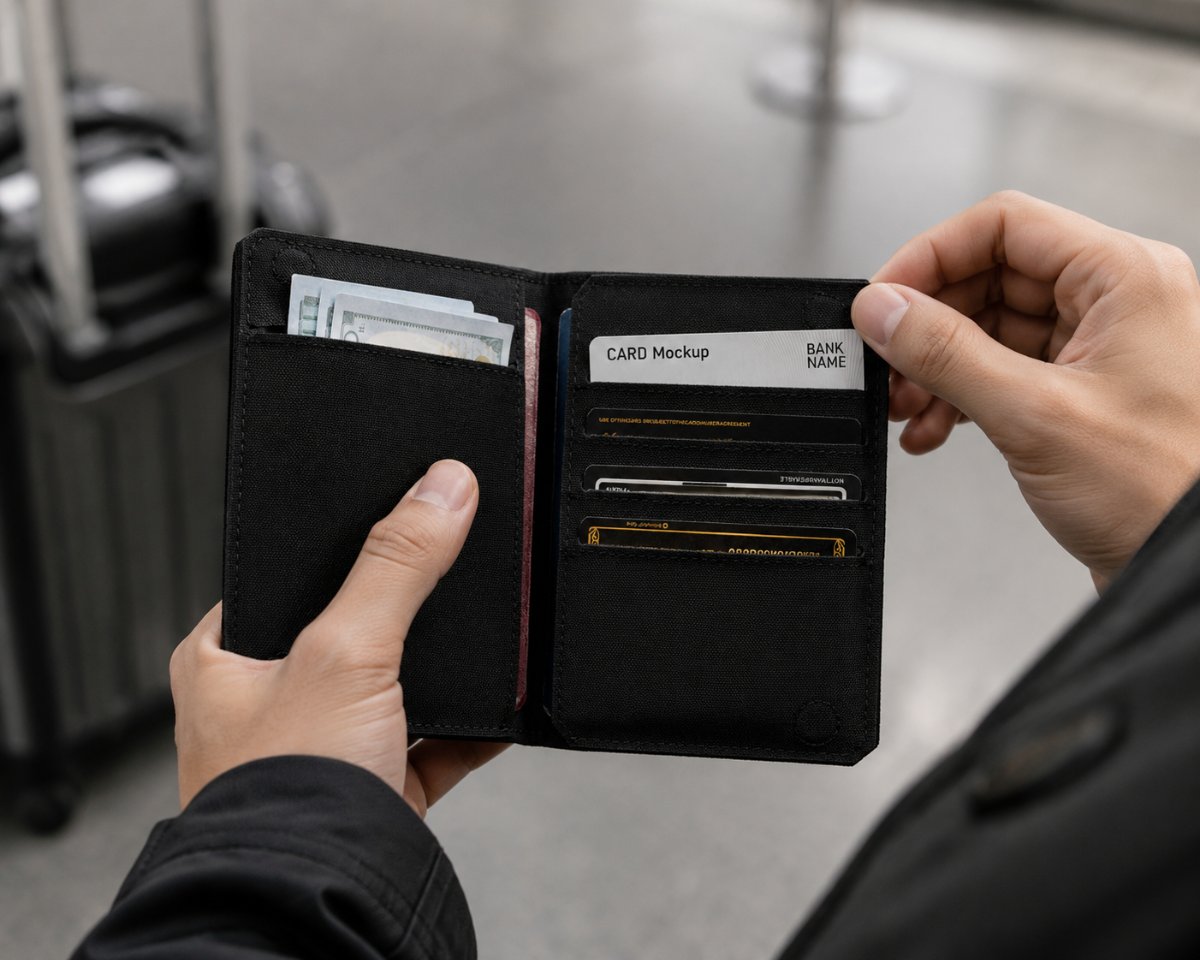 RFID Passport Wallet | Waterproof 500D Nylon Slim Travel Passport Holde