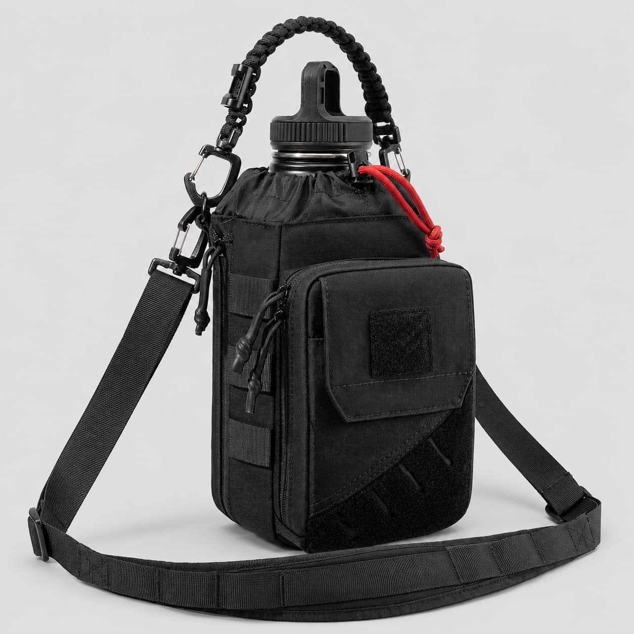 1TG  Magnetic Gym Water Bottle Bag 丨With Phone Pockets&Adjustable straps,Expandable 32-64oz